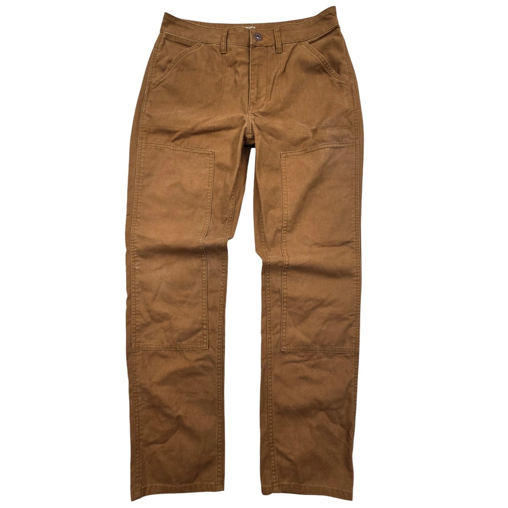 REI Co-op Trailsmith Pants Womens 10 (32x30) Brown Double Knee Stretch Canvas